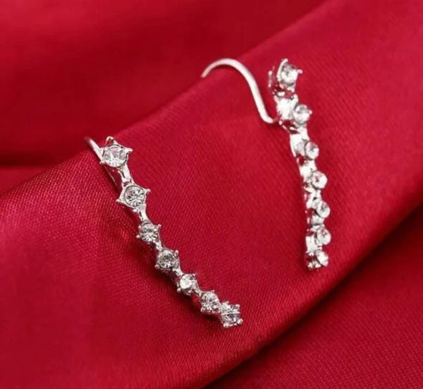 7 Crystals Ear Cuffs – Vines Climbers Wrap Hook Earrings