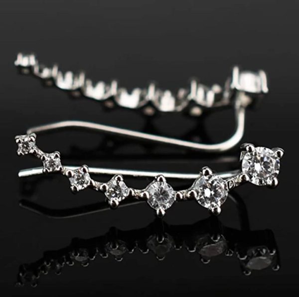 7 Crystals Ear Cuffs – Vines Climbers Wrap Hook Earrings
