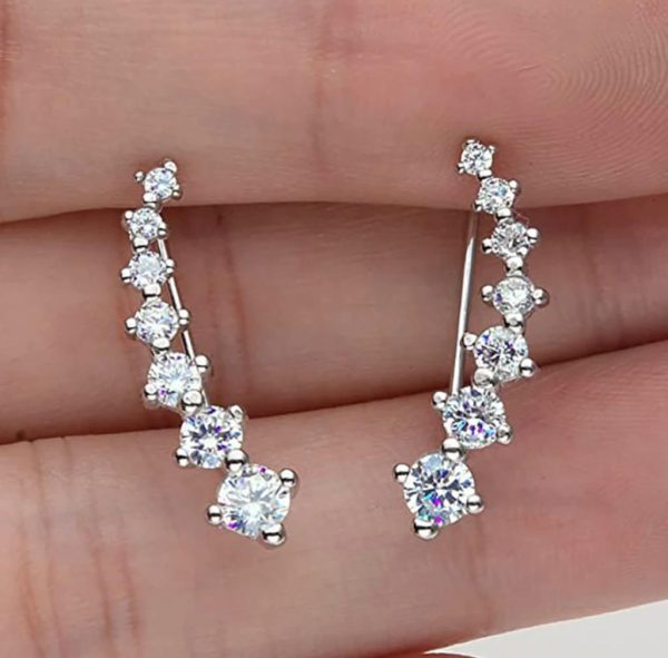 7 Crystals Ear Cuffs – Vines Climbers Wrap Hook Earrings
