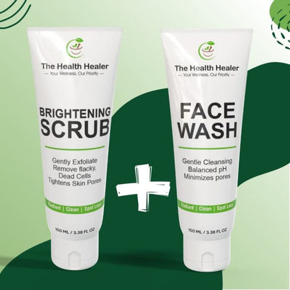 2 in 1 Brightening Facewash & Scrub – Moisturizes & Reduces Dark Spots, Pack of 2