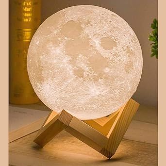 3D Moon Lamp with 7 Colors, Touch Sensor, USB Rechargeable – Perfect for Bedroom, Valentine, Wedding Gifts