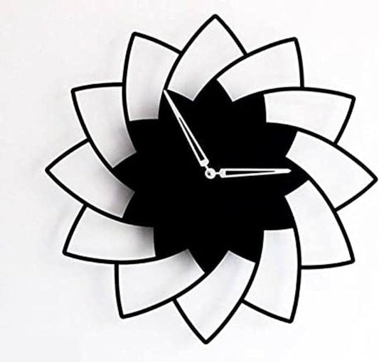 3D Wooden Floral Wall Clock – Modern Home Décor for Living Room & Bedroom