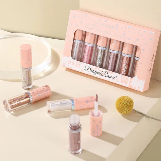 6 Pcs Dragon Ranee Shining Eyeshadow Set – Glitter Gel & Metallic Eyeliner