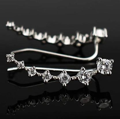 7 Crystals Ear Cuffs – Vines Climbers Wrap Hook Earrings