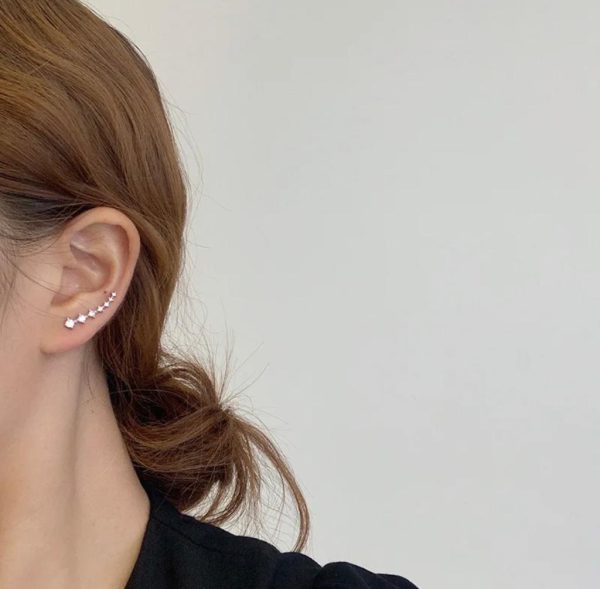 7 Crystals Ear Cuffs – Vines Climbers Wrap Hook Earrings
