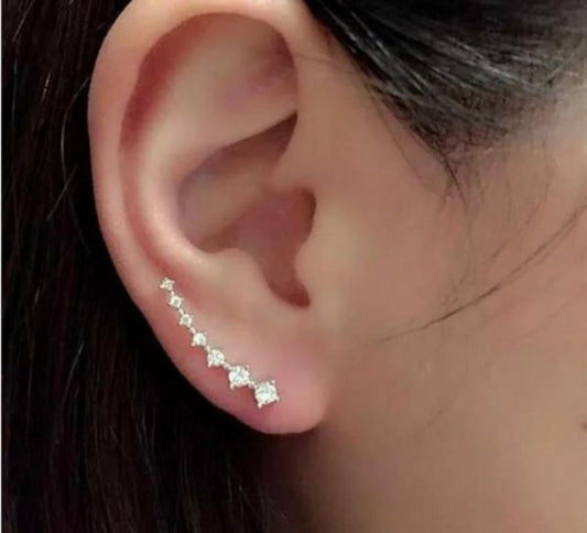 7 Crystals Ear Cuffs – Vines Climbers Wrap Hook Earrings