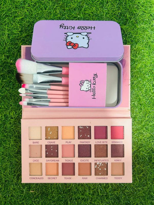 8 In 1 Ultimate Makeup Deal | 18 Colors Eyeshadow & 7 Makeup Brushes Set