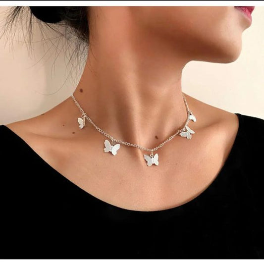 Dainty Butterfly Necklace – Perfect Layering Choker for Girls