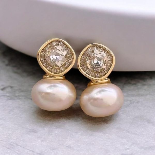 Elegant Pearl Stud Earrings - Classic High-Quality Tops for Women | Perfect for Casual & Formal Wear