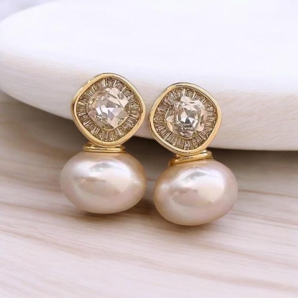 Elegant Pearl Stud Earrings - Classic High-Quality Tops for Women | Perfect for Casual & Formal Wear