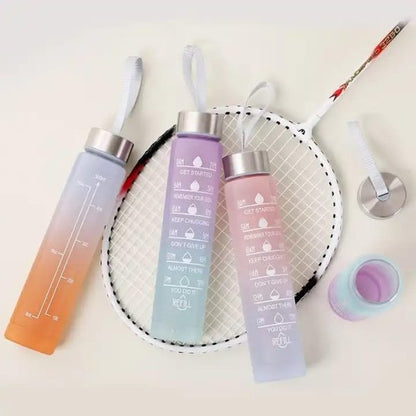 3-Piece Sports Water Bottle Set – Leak-Proof & Motivational Time Marker