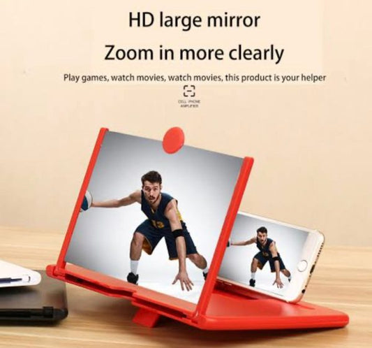 Universal 3D HD Mobile Screen Magnifier – 8" Phone Amplifier with Foldable Stand
