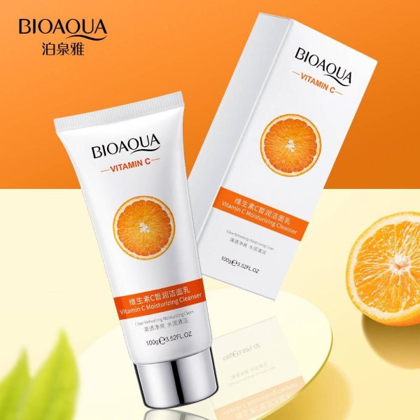 Bioaqua Vitamin C Moisturizing Cleanser – Deep Cleansing & Rejuvenation (100g)