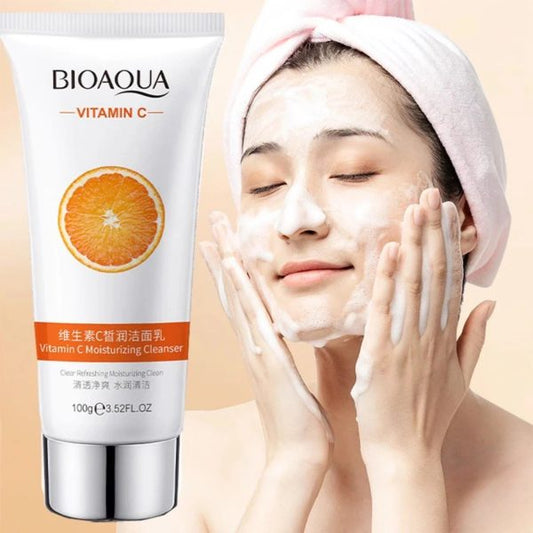 Bioaqua Vitamin C Moisturizing Cleanser – Deep Cleansing & Rejuvenation (100g)